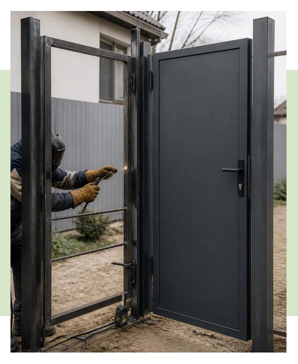Изготовление металлической калитки под ключ в Лангепасе